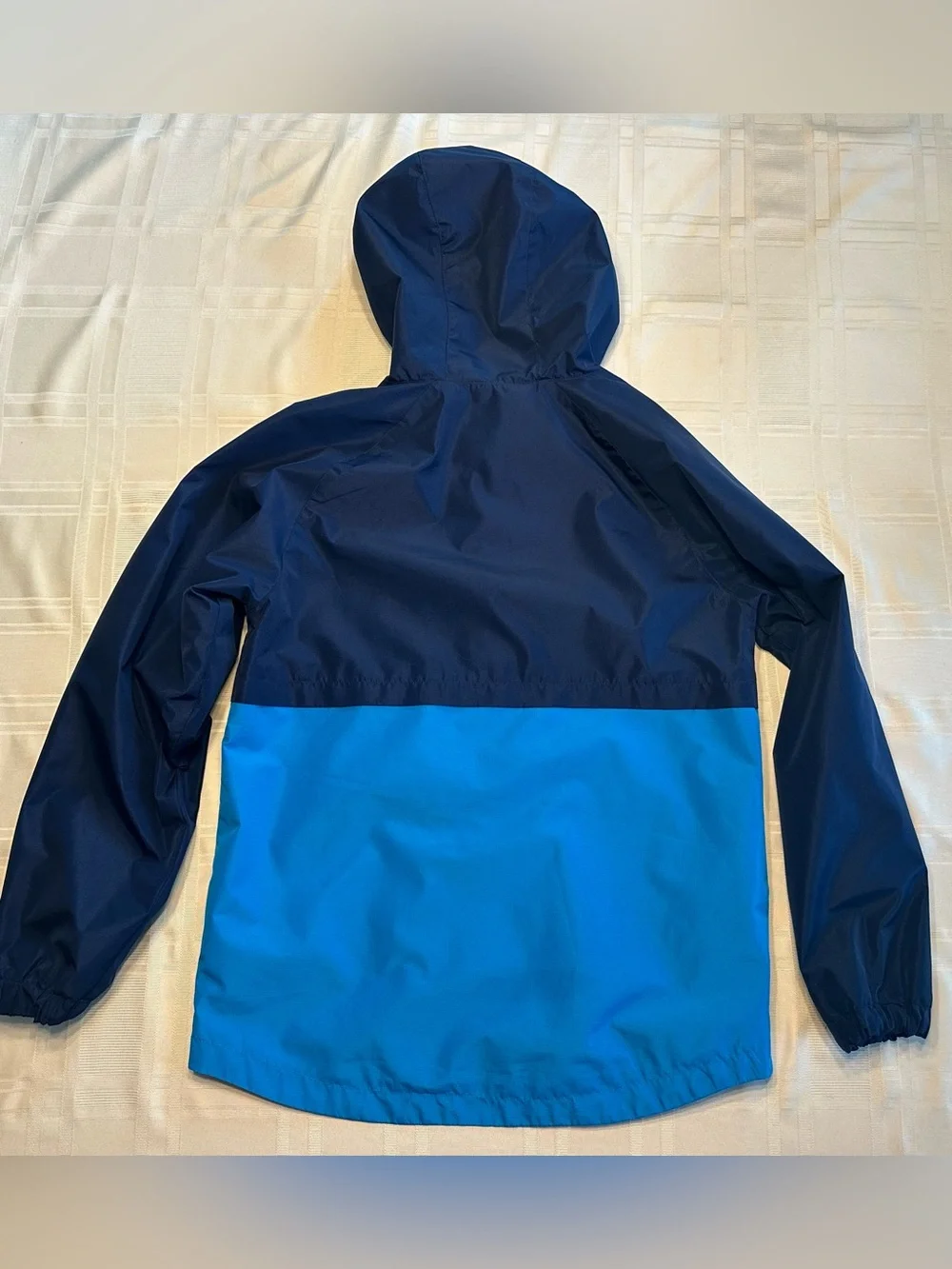 Eddie Bauer Kids Blue Rain Coat Wind Breaker Jacket Size Large L (14/16)